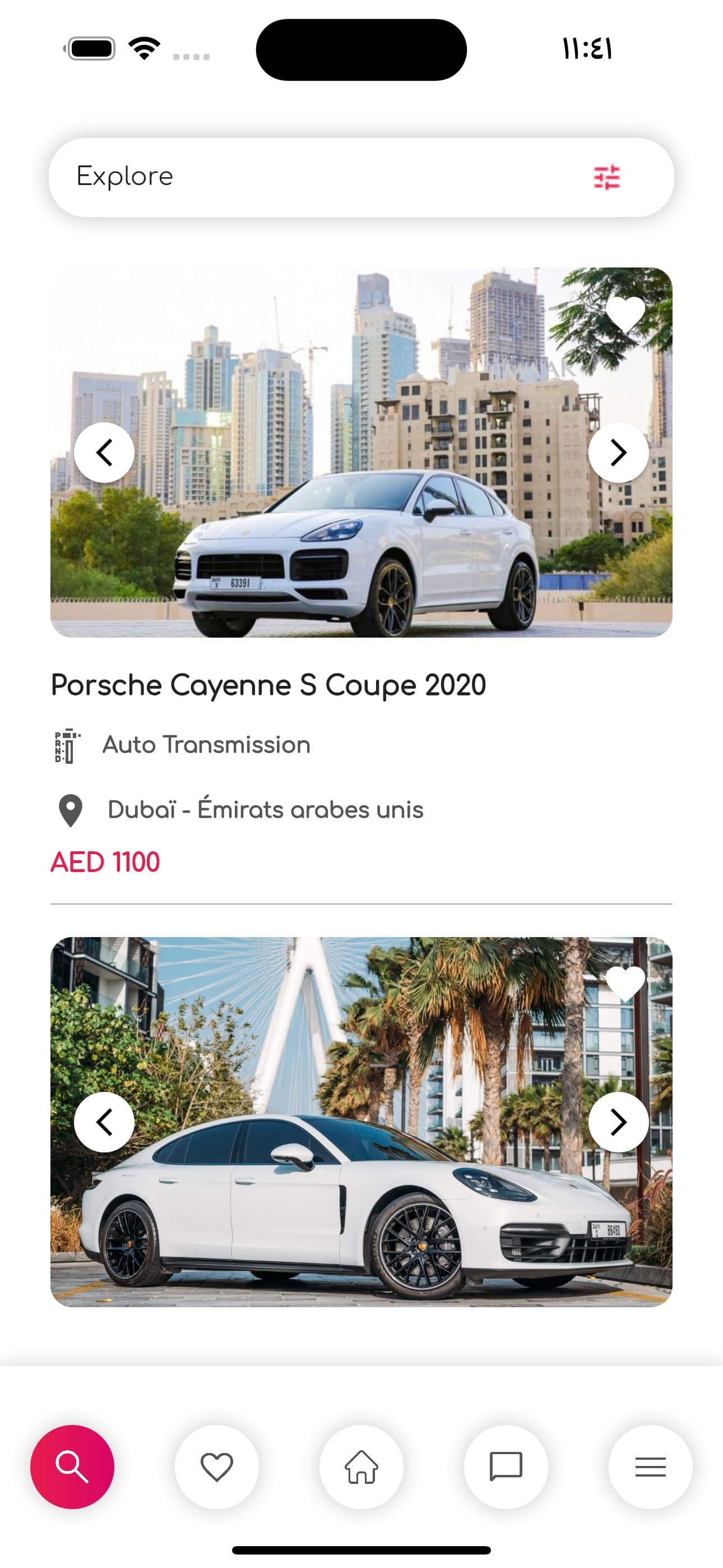Rentop explore feed with listings